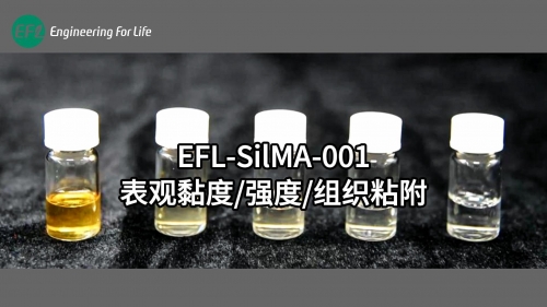EFL-SilMA-001表觀黏度、強(qiáng)度、組織粘附性能展示